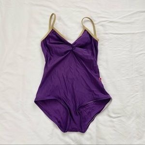 2 purple leotards